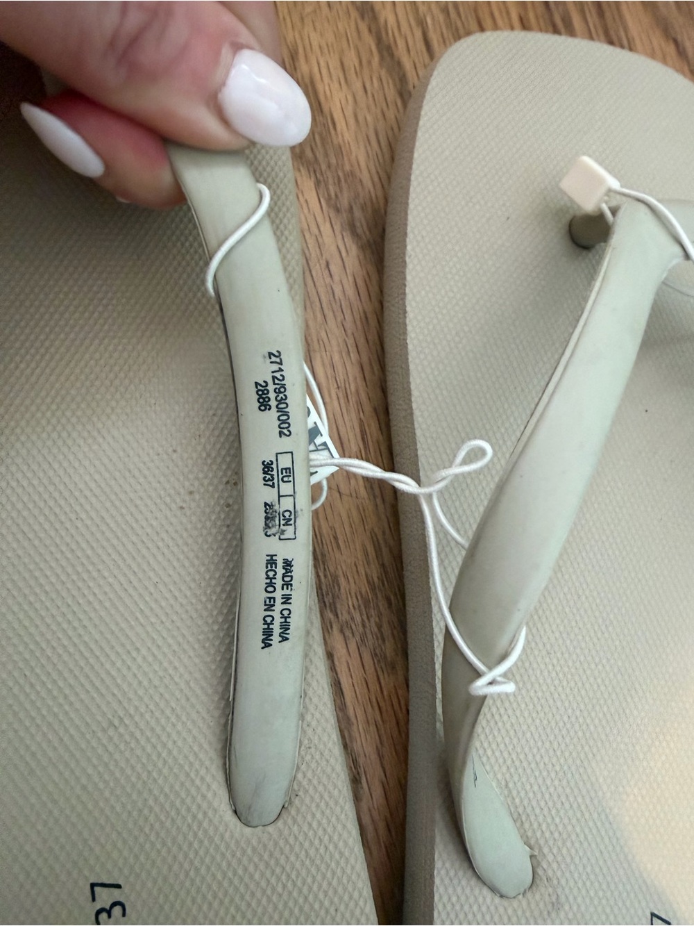 Zara Boys Flip Flops, Tan, Sz 5 (36/37), Brand New W tags - Picture 3 of 4